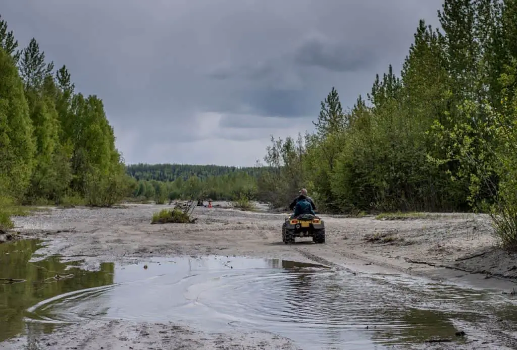 Dad and Son on ATV