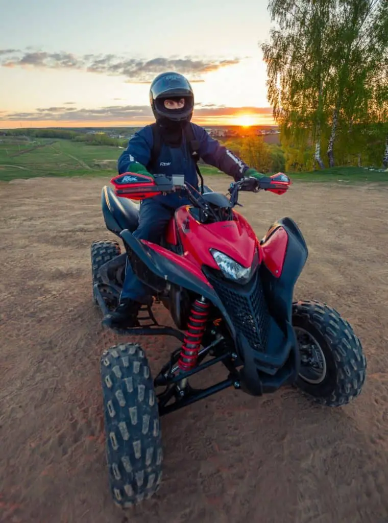 ATV Rider in the action on Honda TRX700XX
