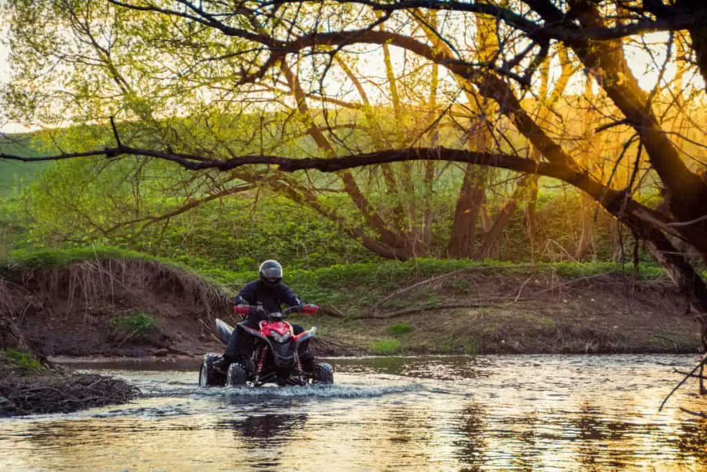 ATV Rider in the action on Honda TRX700XX