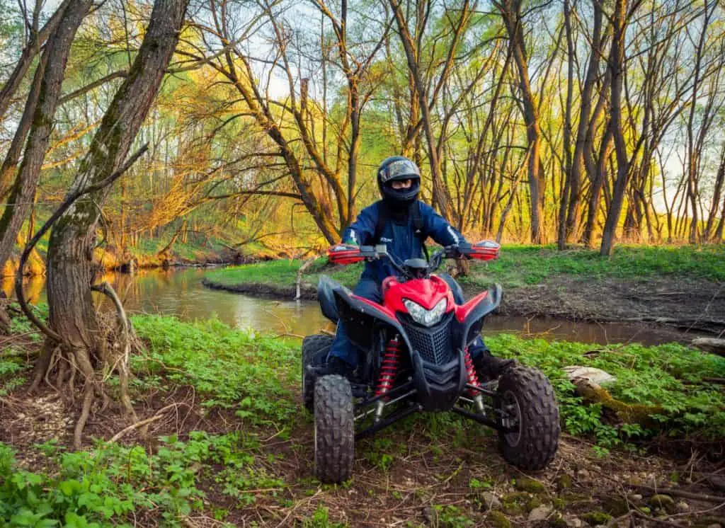 ATV Rider in the action on Honda TRX700XX two